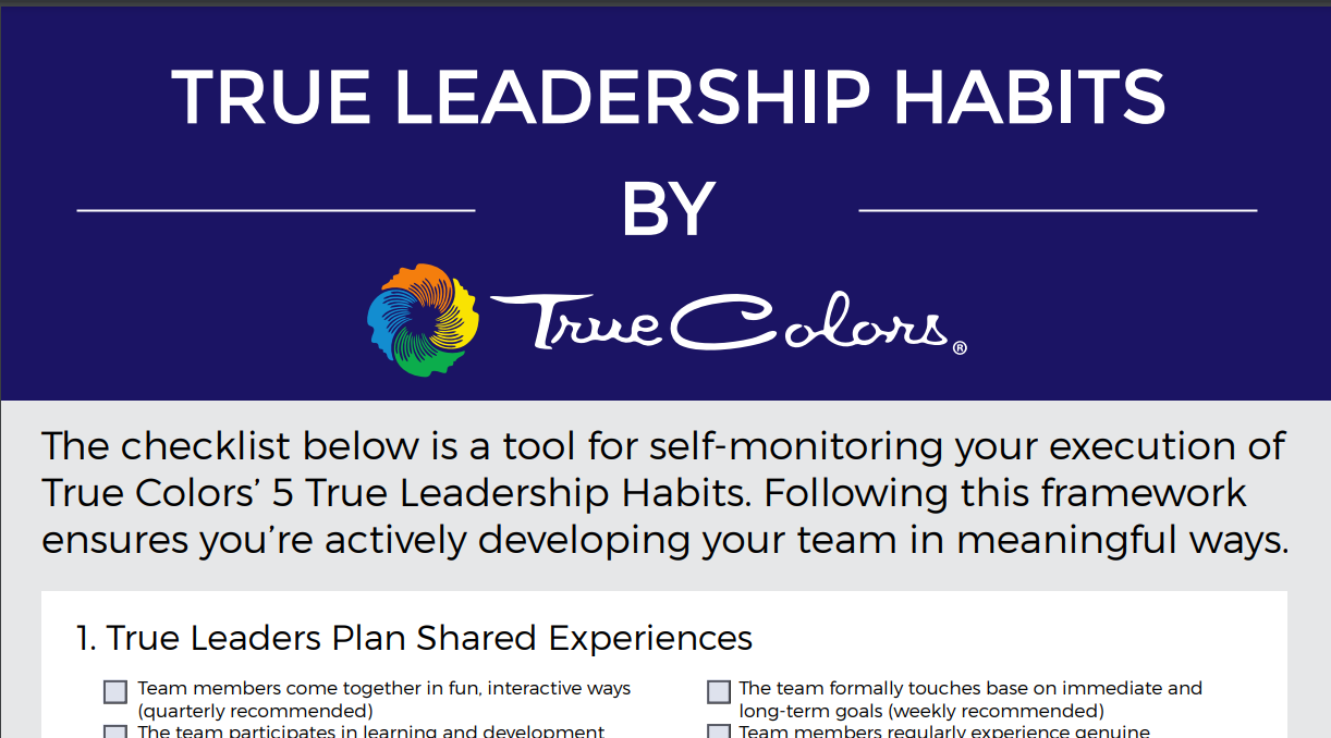 True Leadership Habits