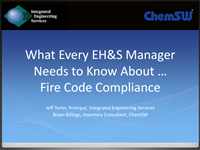 What Every EH&S Manager Needs to Know About ... Fire Code Compliance