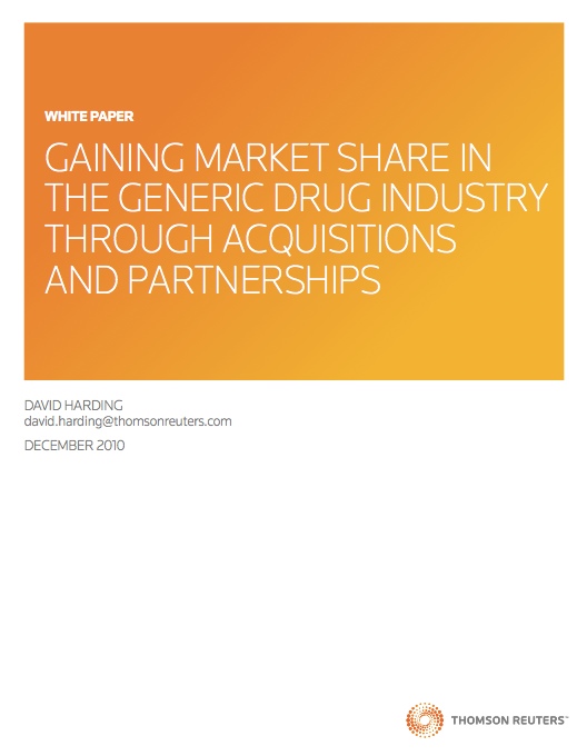 Gaining market share in the generic drug industry through acquisitions and partnerships